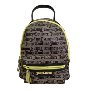 Juicy Couture Logo Backpack with Yellow Zipper